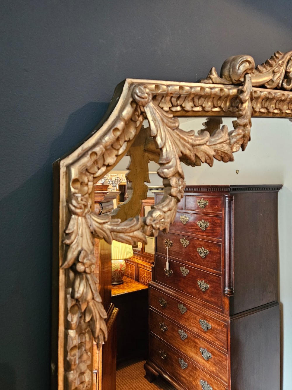 Superb Victorian Silver Gilt Over Mantel Mirror View X