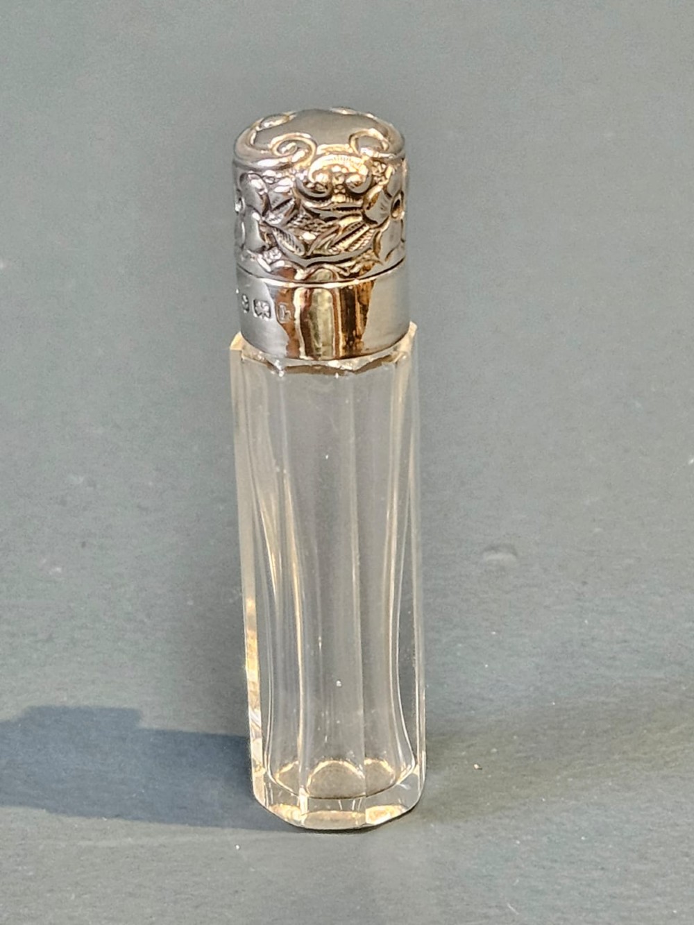 Edwardian Silver and Crystal Scent File