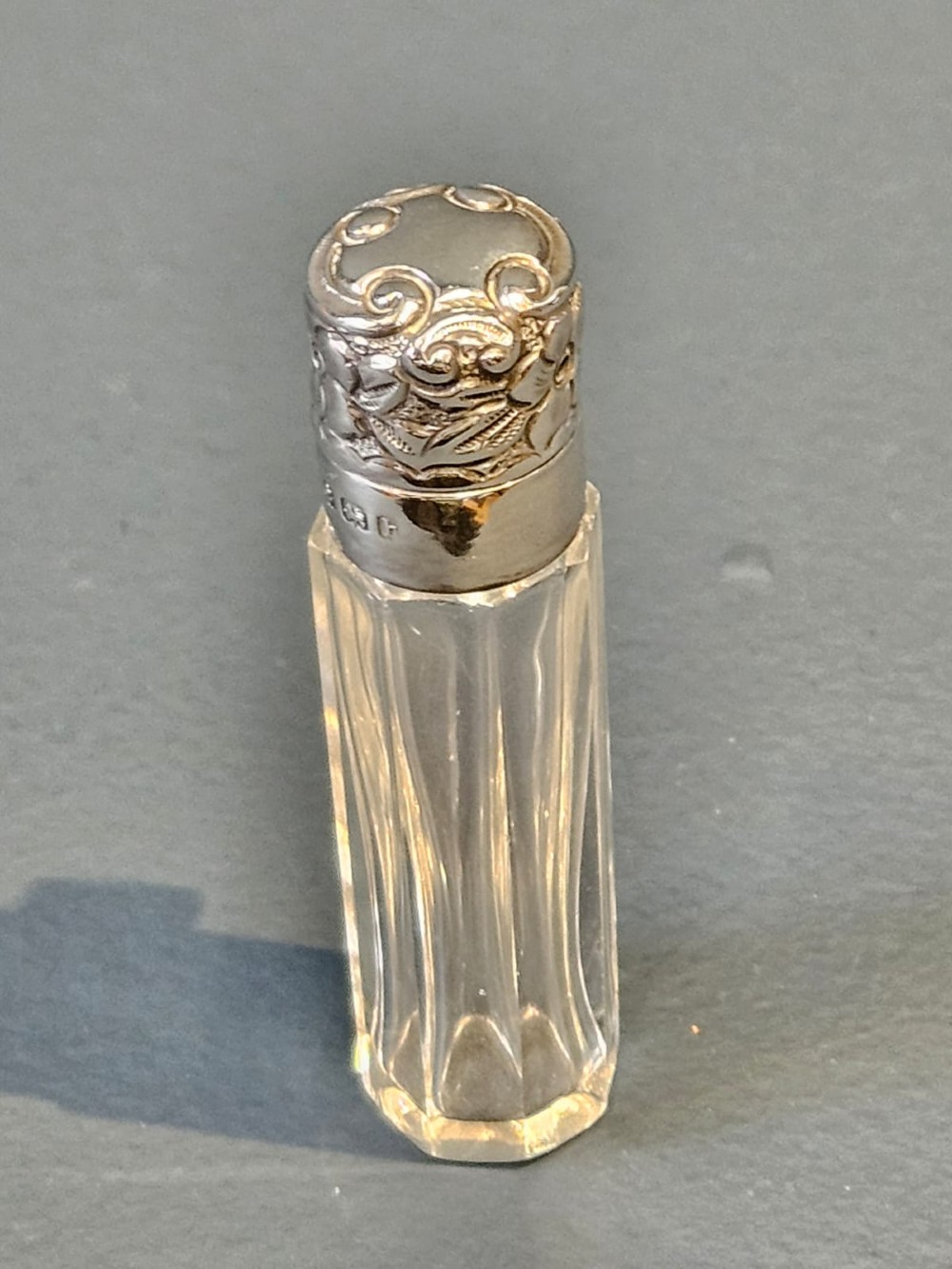 Edwardian Silver and Crystal Scent File View II