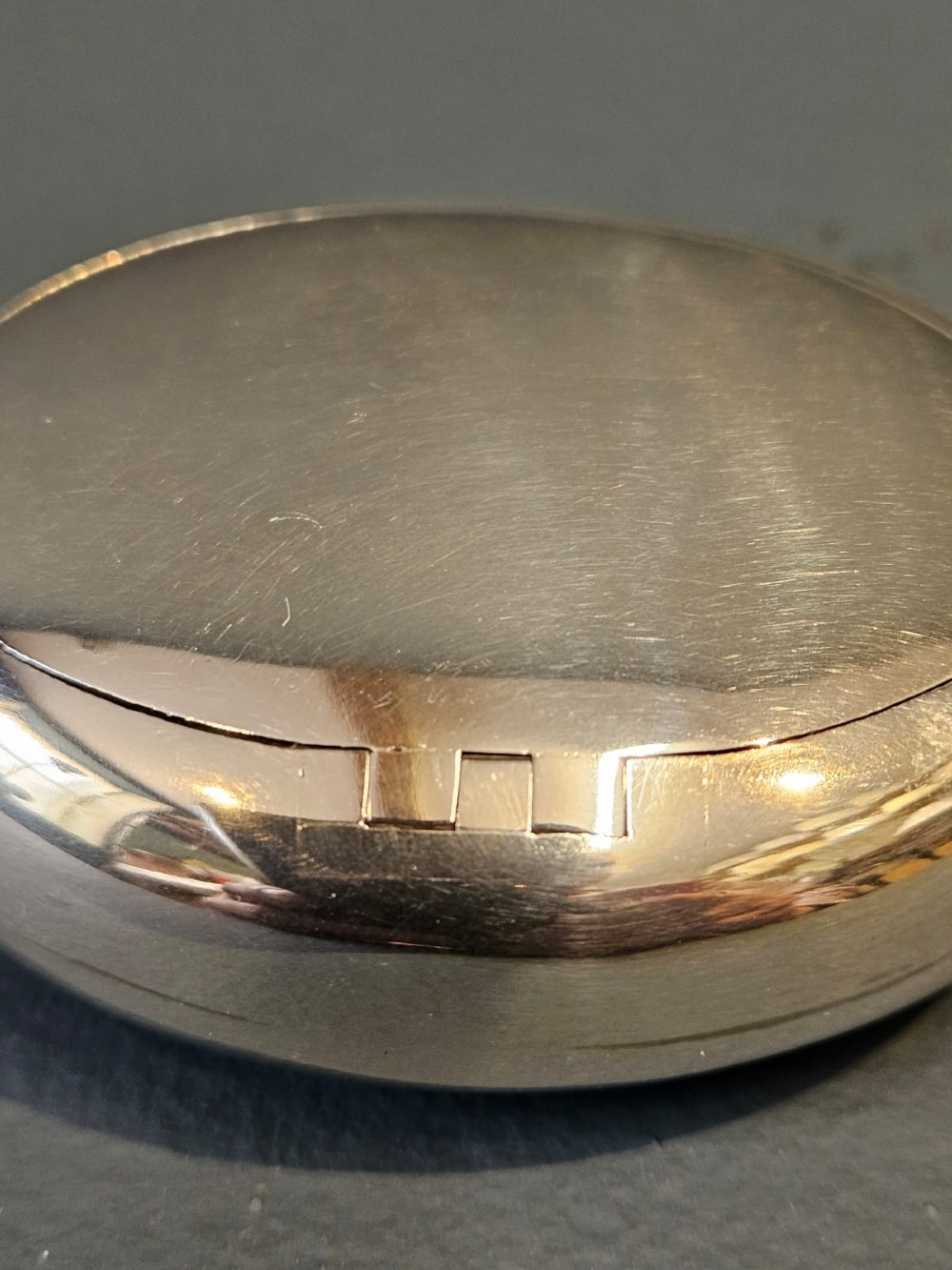 Edwardian Small Silver Squeeze Tobacco Pebble View II