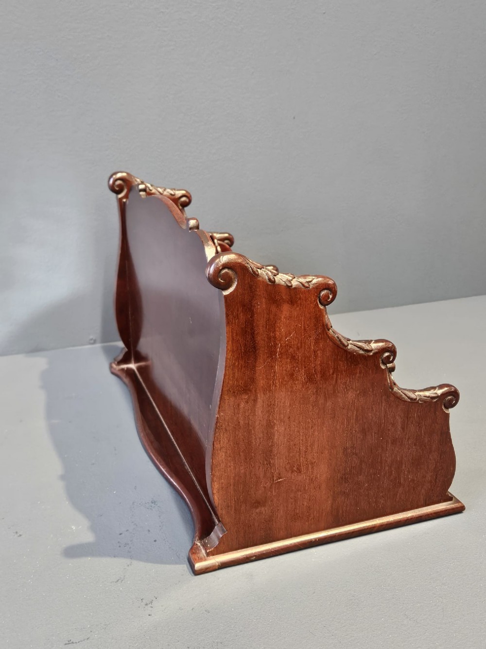 Outstanding Quality Victorian Figured Mahogany Waterfall Letter Rack View V