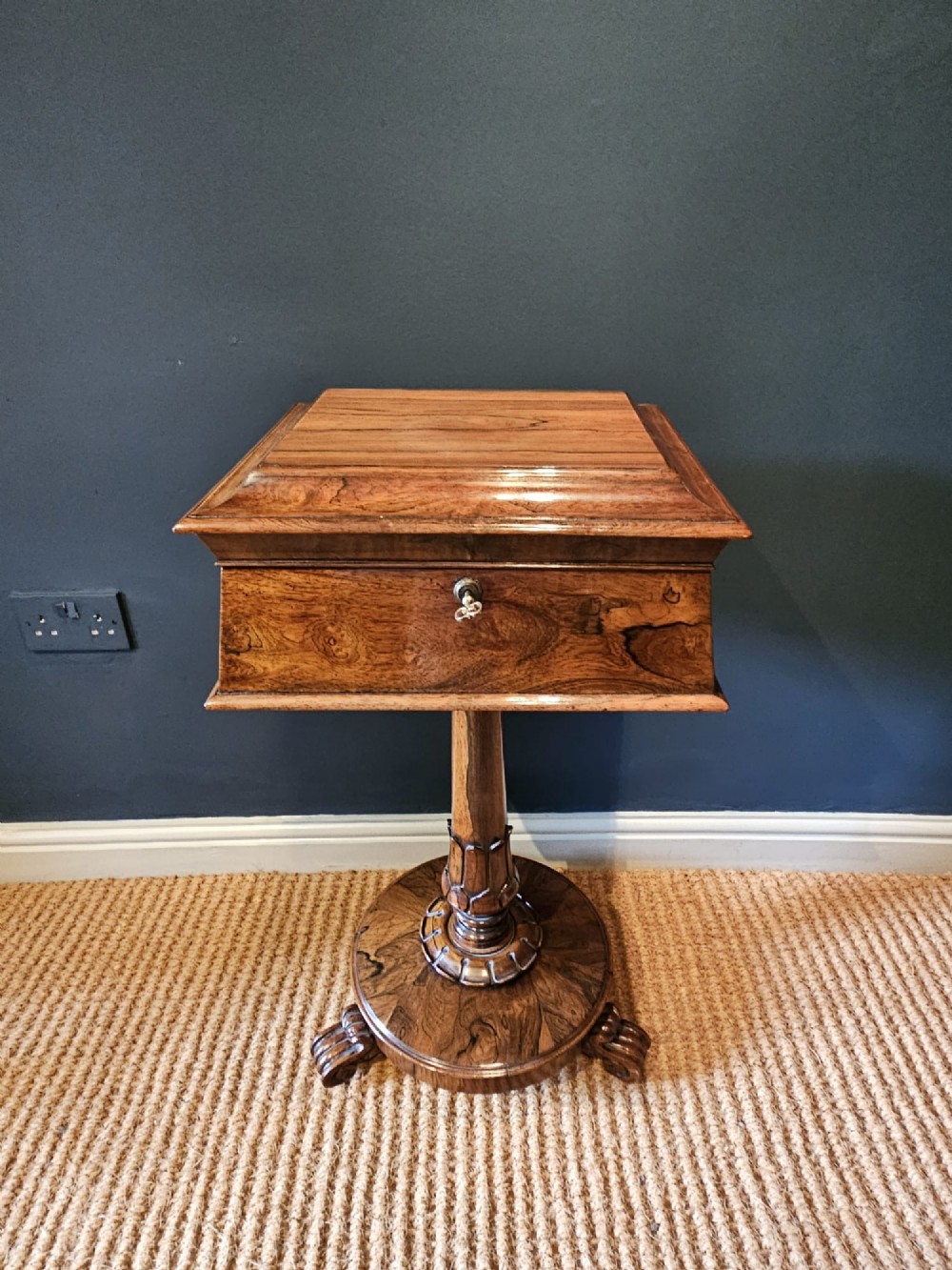 William IV Rosewood Teapoy View II