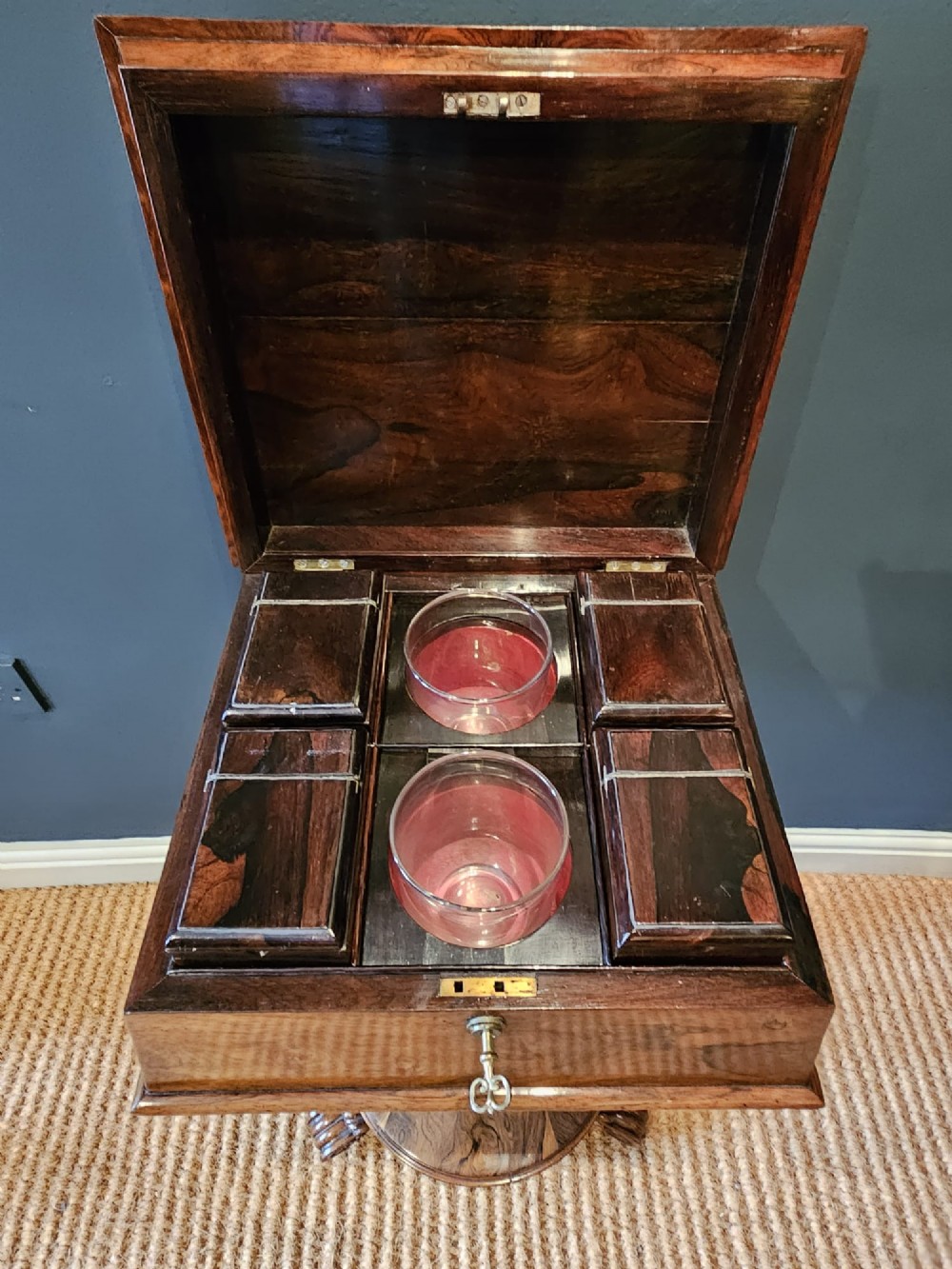 William IV Rosewood Teapoy View IV