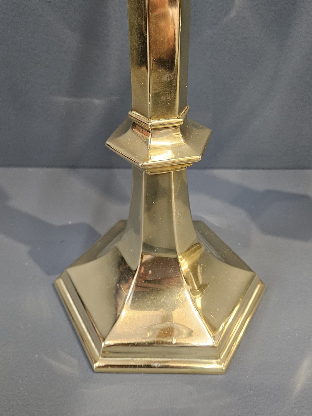 Pair of Victorian Brass Church Candlesticks View III