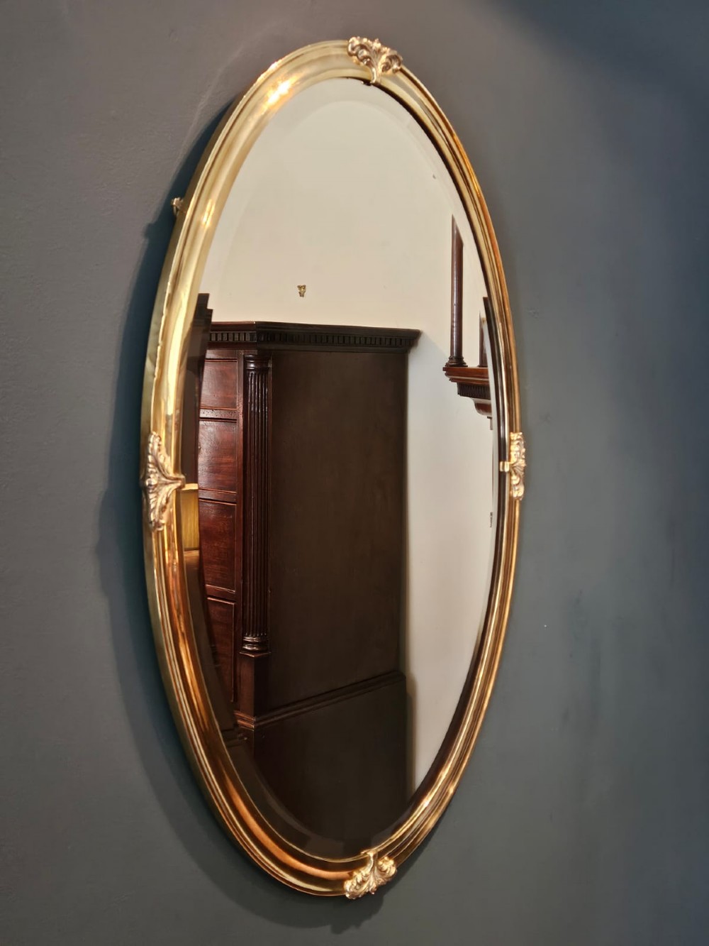 Victorian Brass Framed Mirror View III