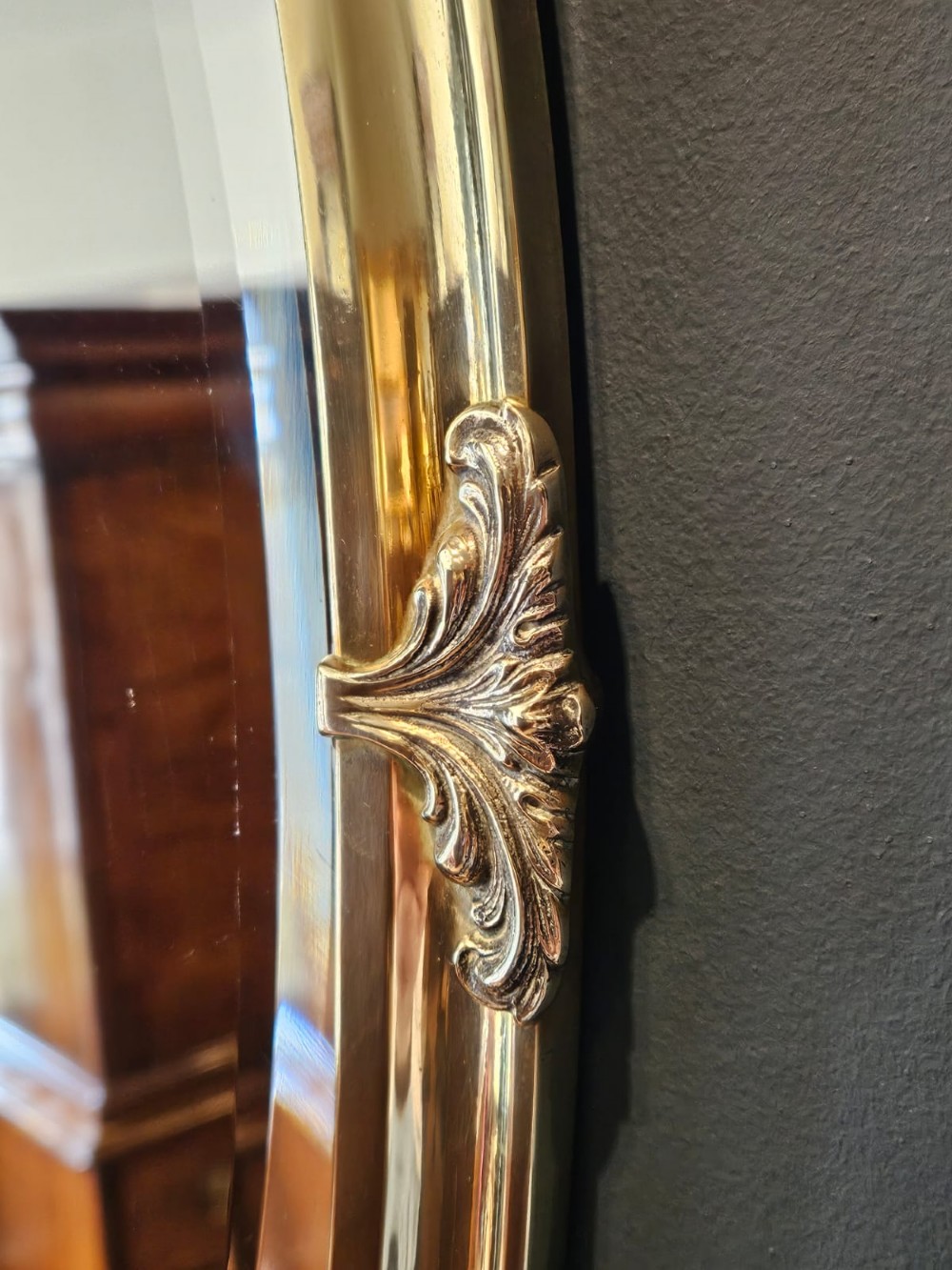 Victorian Brass Framed Mirror View IV