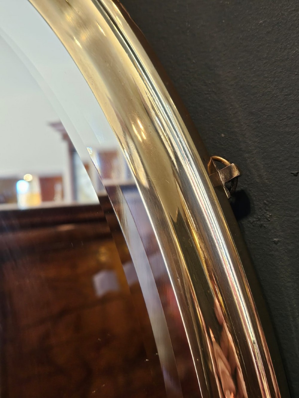 Victorian Brass Framed Mirror View V