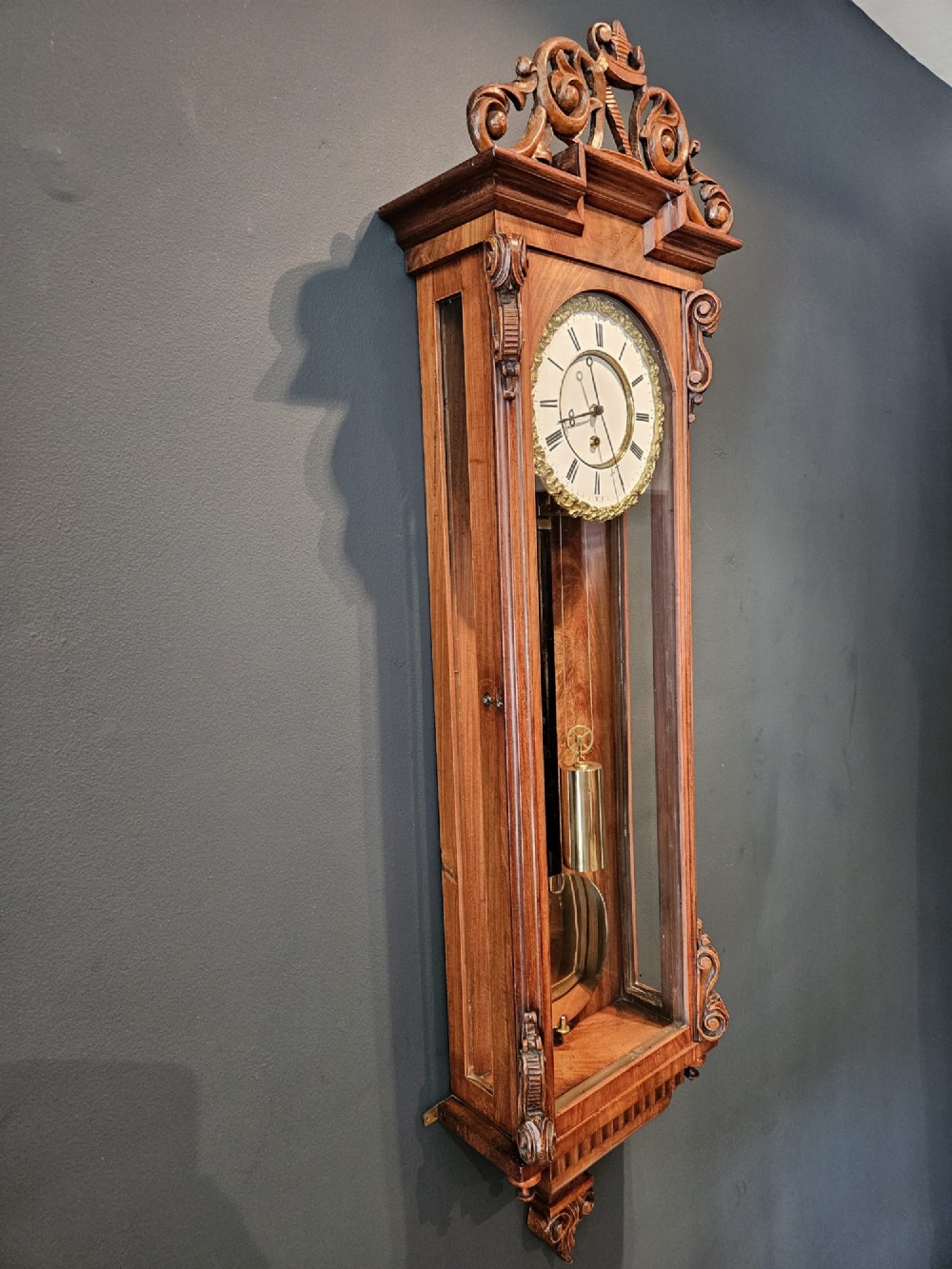 Superb Victorian Single Weight Vienna Regulator View V
