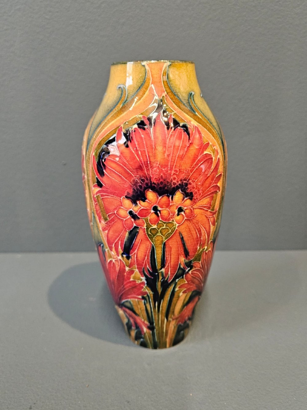 Superb Early Moorcroft Cornflower Vase View III