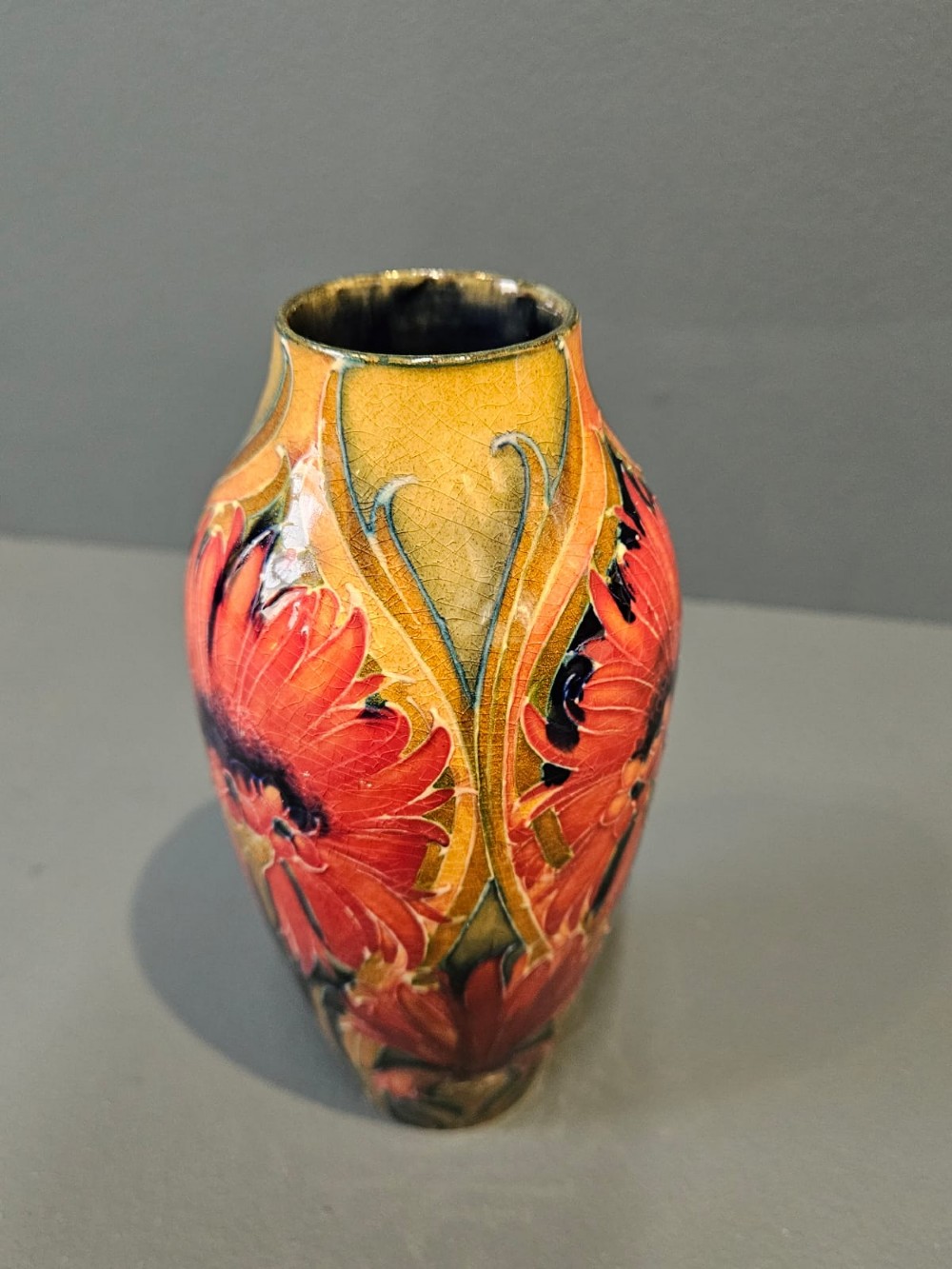 Superb Early Moorcroft Cornflower Vase View IV
