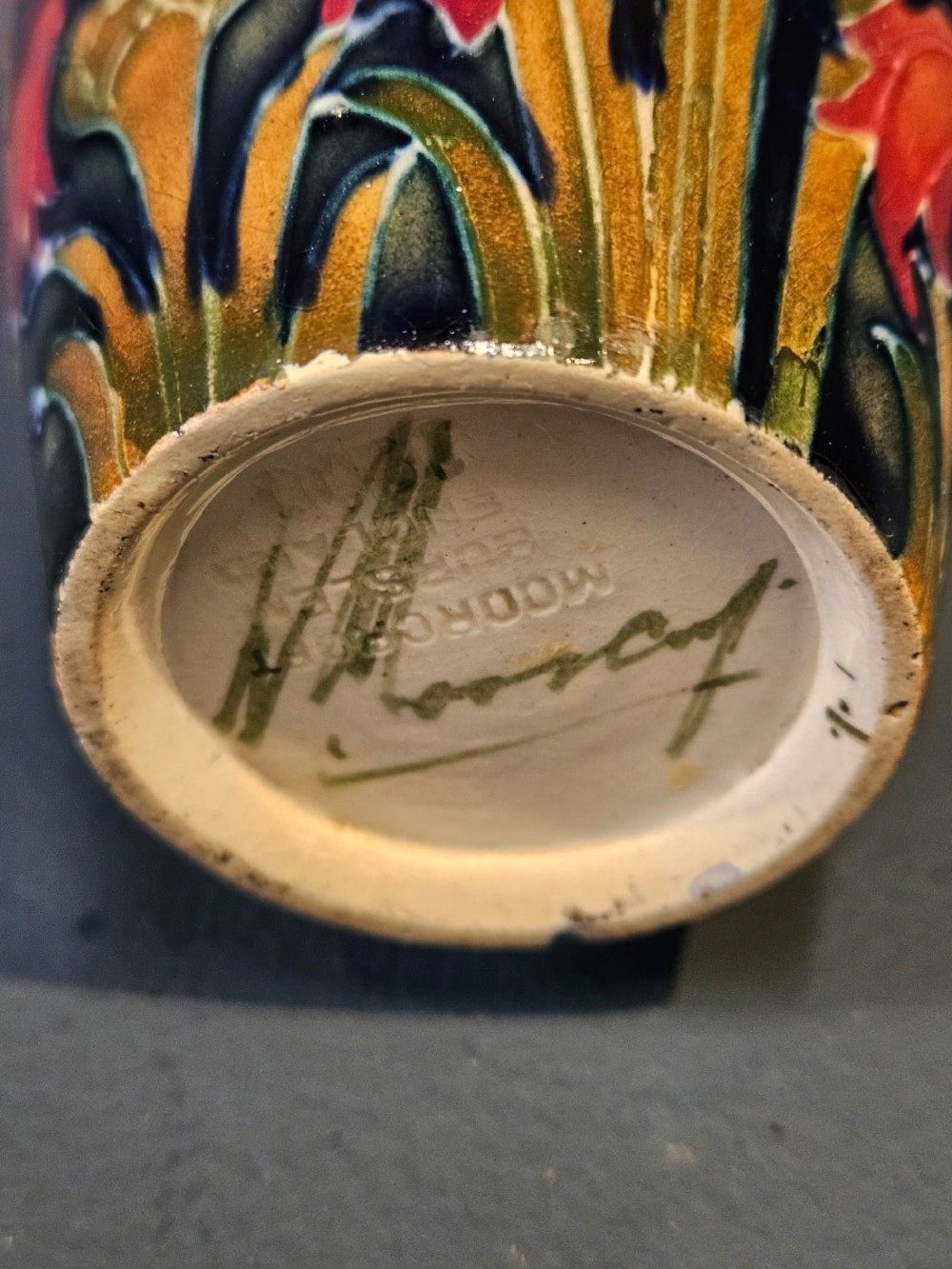 Superb Early Moorcroft Cornflower Vase View VII
