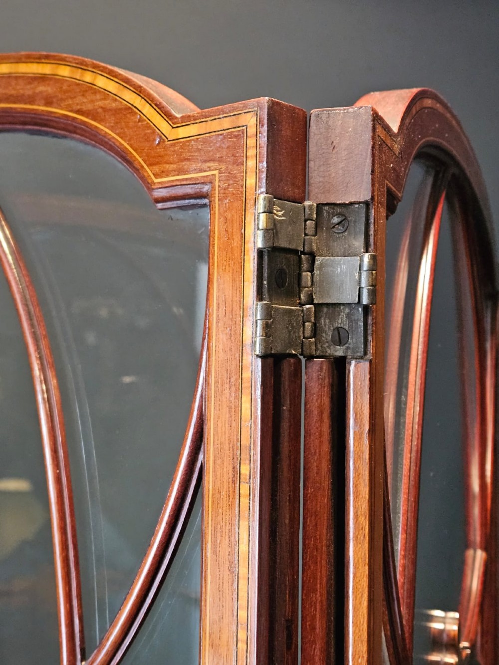 Outstanding Quality Edwardian Inlaid Mahogany Room Screen View IV