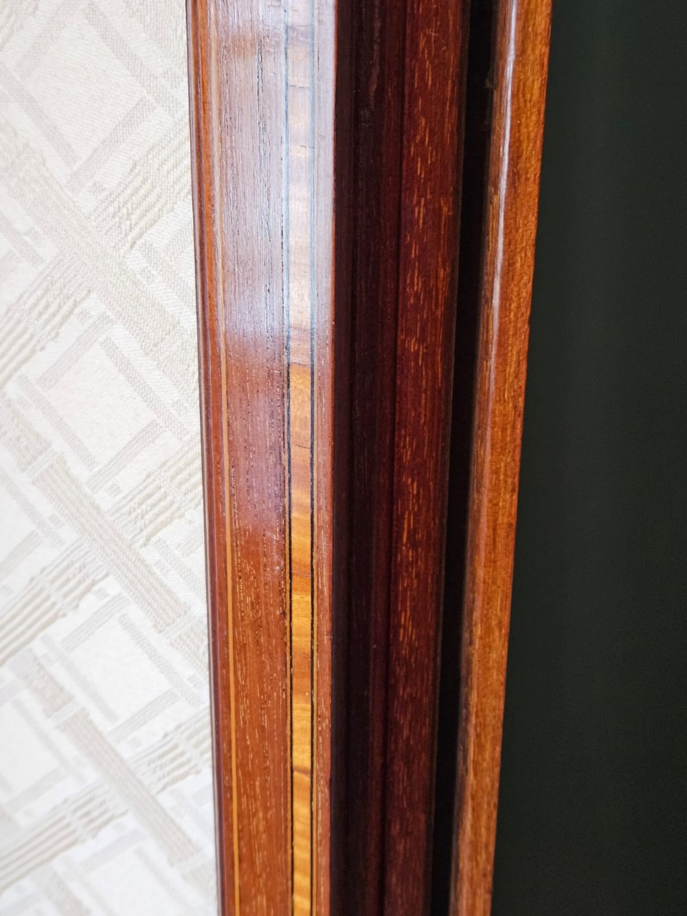 Outstanding Quality Edwardian Inlaid Mahogany Room Screen View V