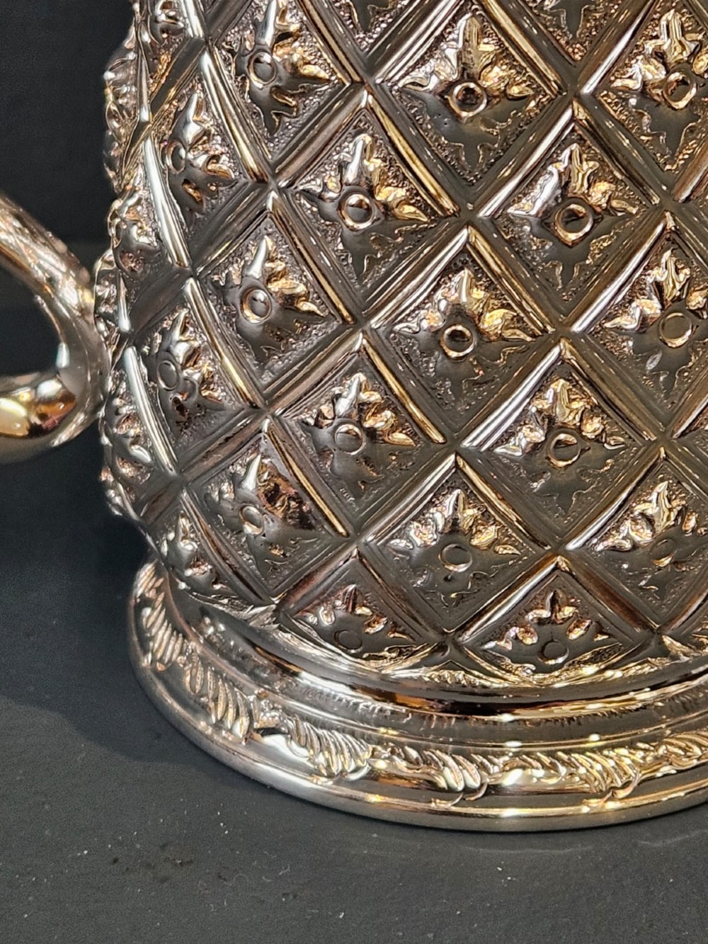 Outstanding George II Silver Quilted Design Mug View II