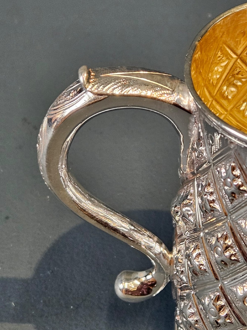 Outstanding George II Silver Quilted Design Mug View IV