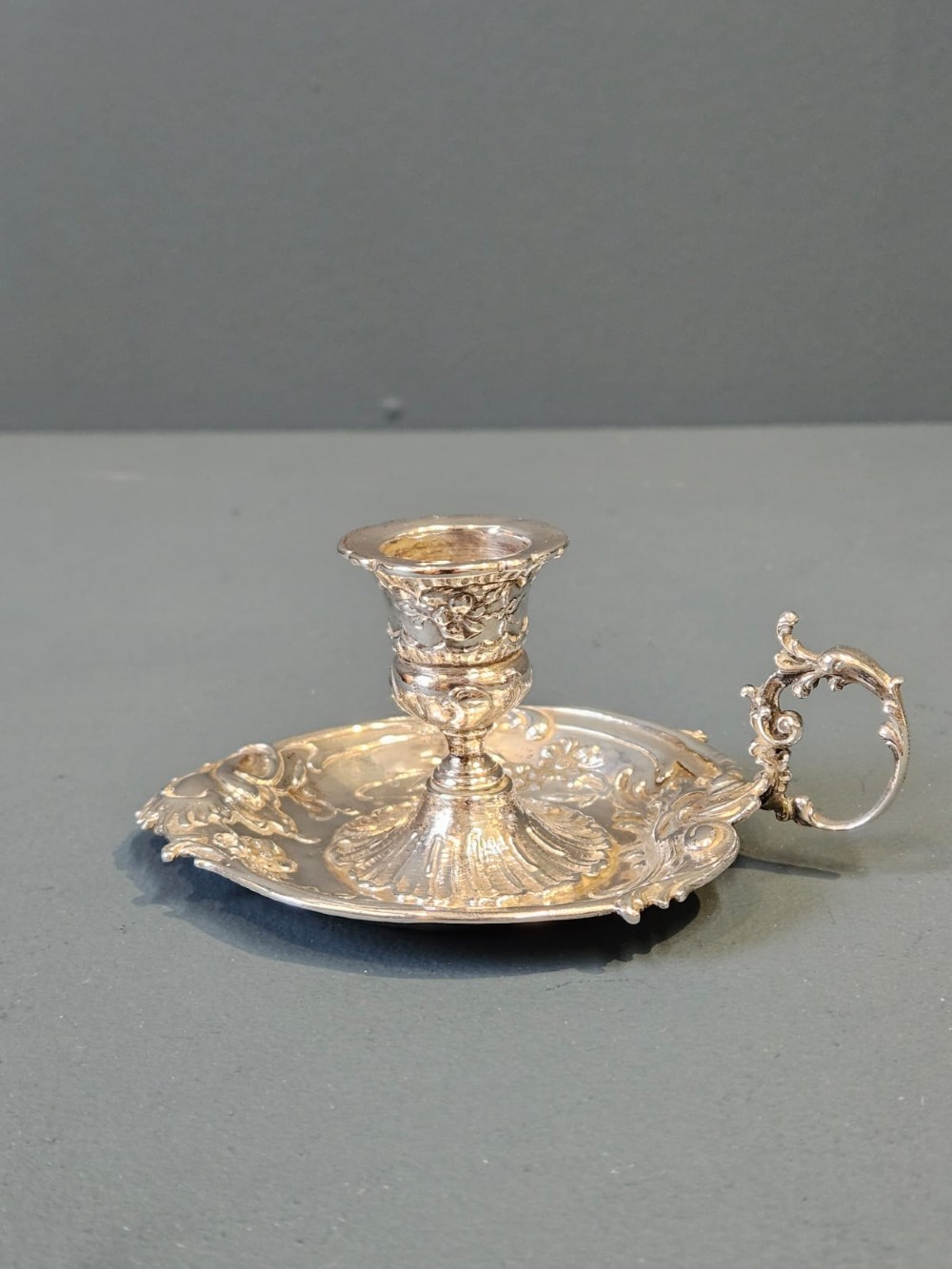 Victorian Silver Chamber Stick