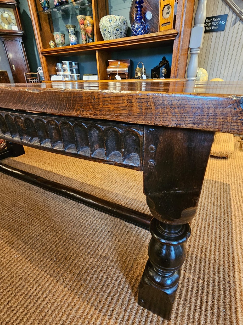 George I Oak 10 Seat Refectory Table View IV