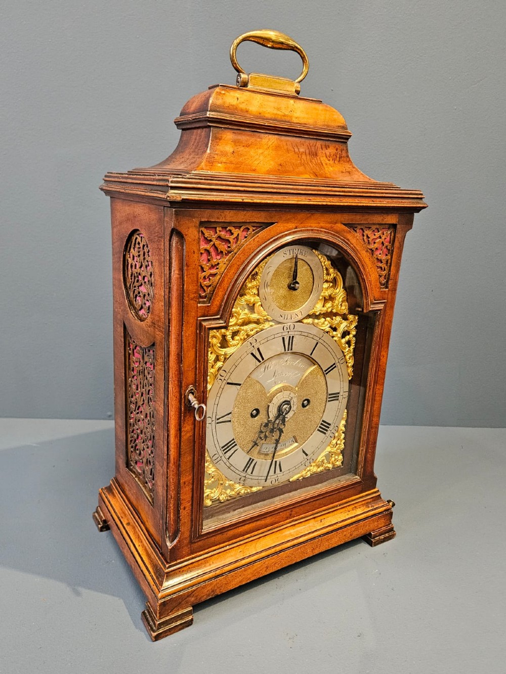Georgian London Bracket Clock By Henry Jenkins View II