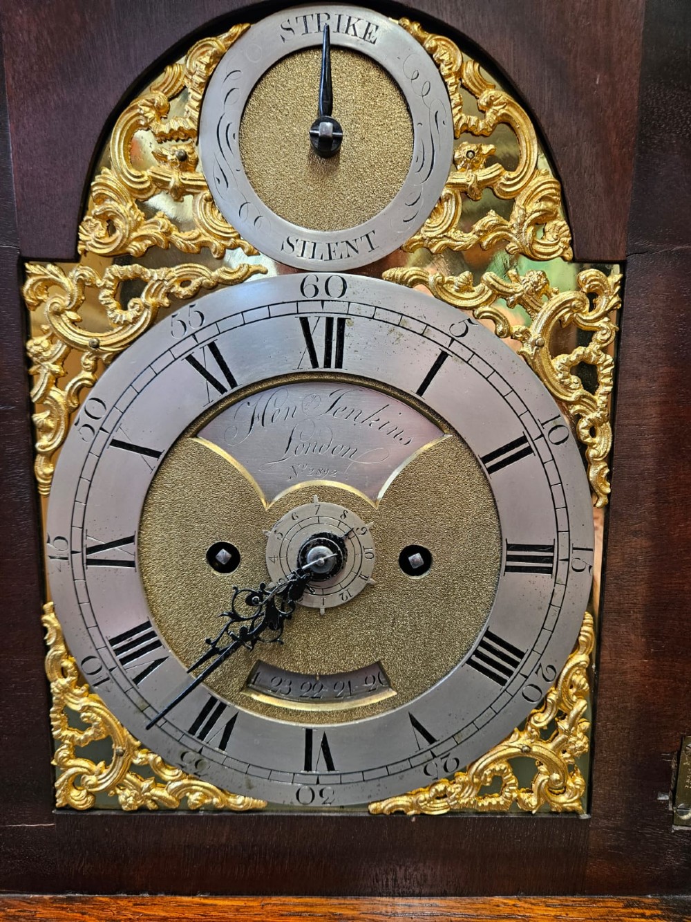 Georgian London Bracket Clock By Henry Jenkins View VI