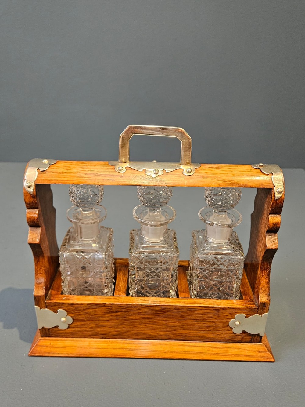 Victorian Oak Miniature Tantalus View III