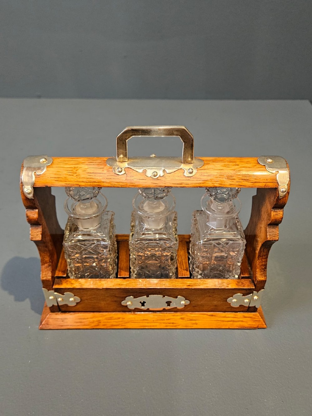 Victorian Oak Miniature Tantalus View IV