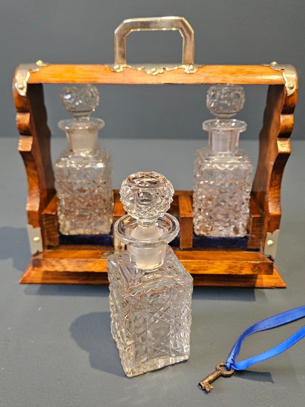 Victorian Oak Miniature Tantalus View V