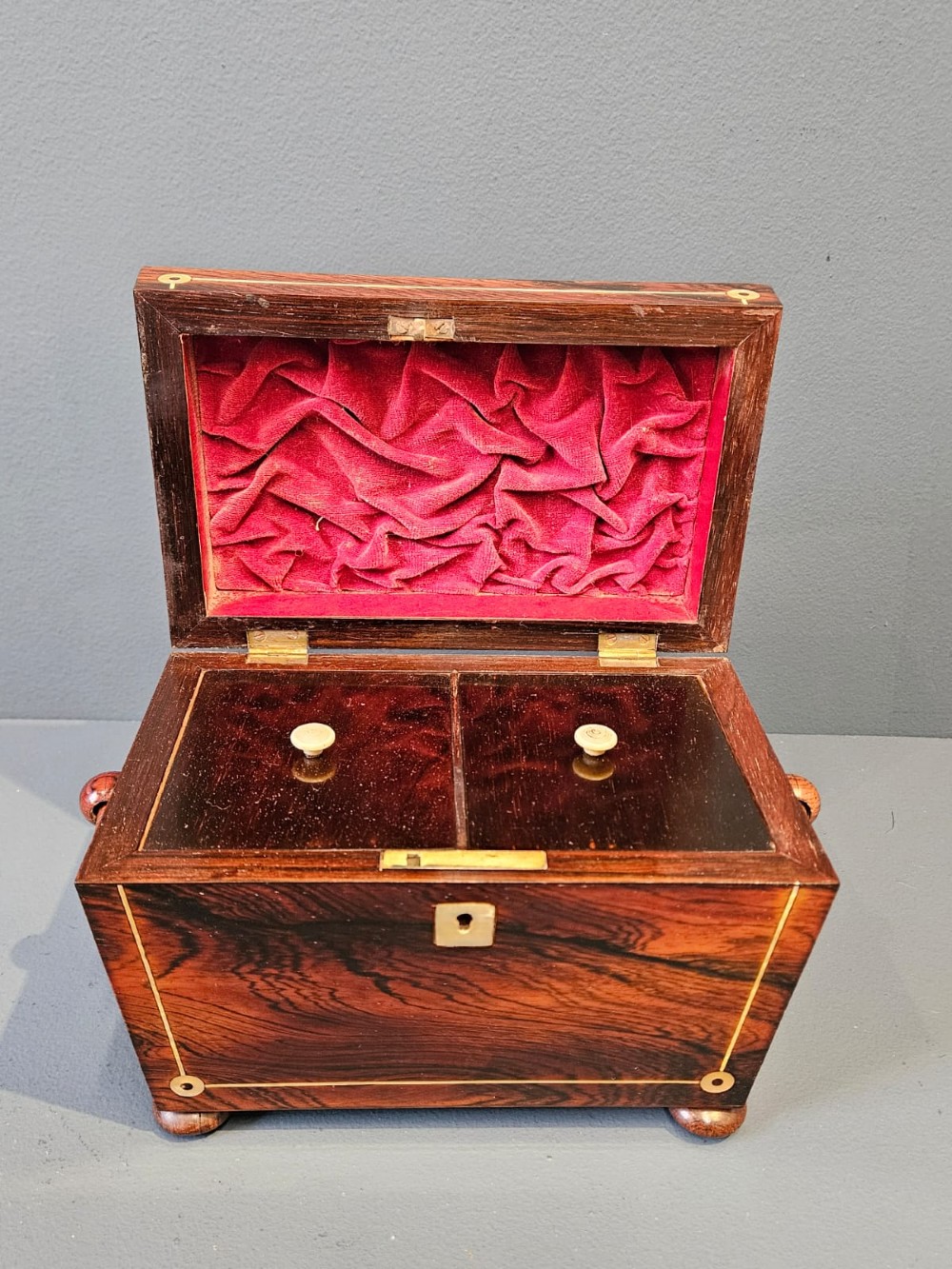 Regency Rosewood Tea Caddy View IV