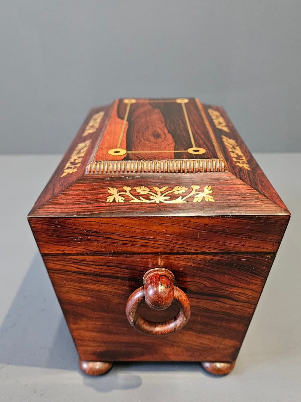 Regency Rosewood Tea Caddy View V
