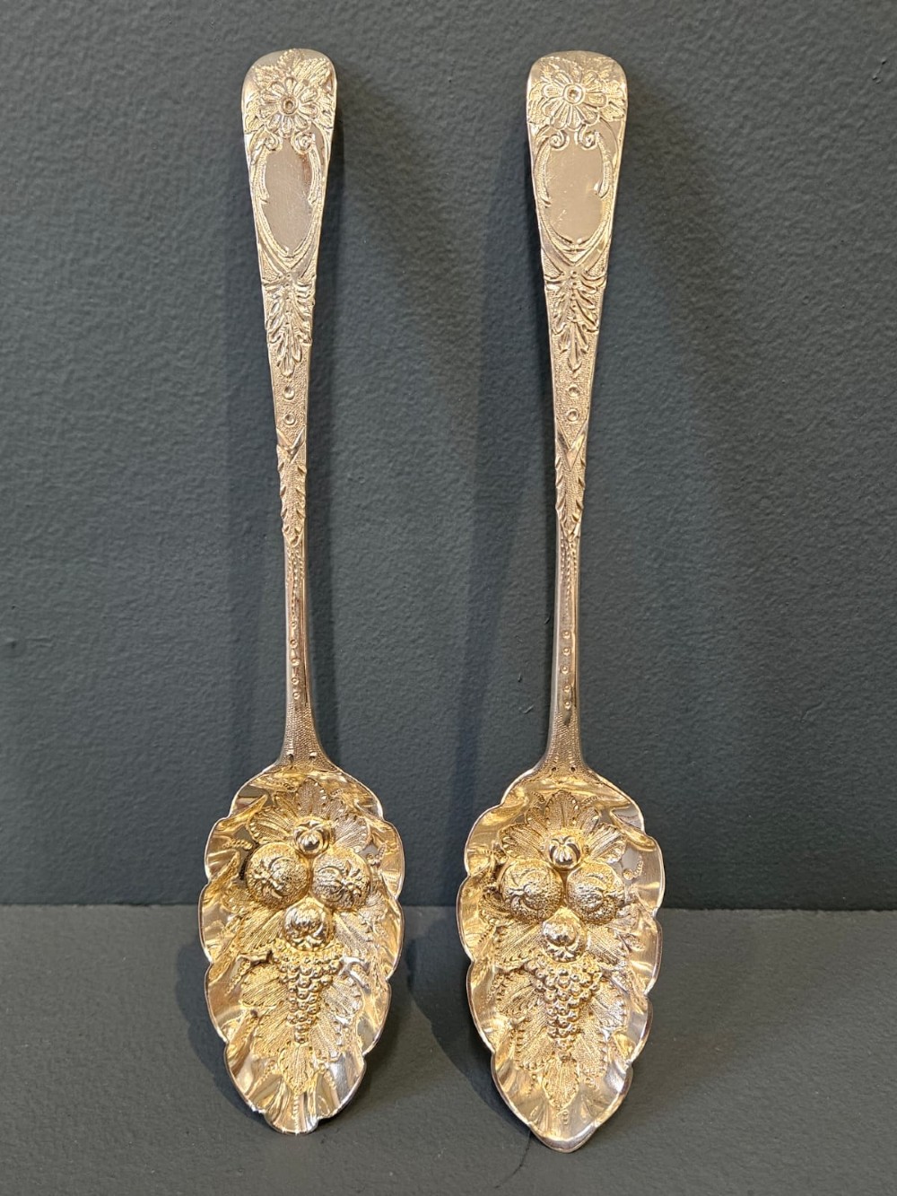 Georgian Silver Berry Spoons View II