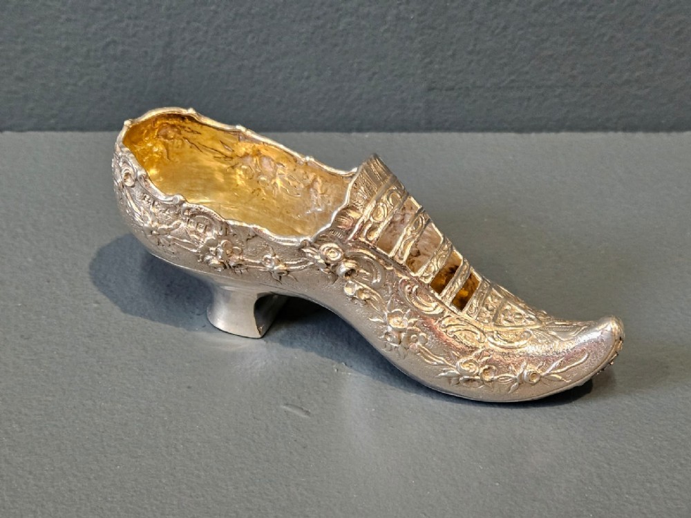 Victorian Cast Silver Shoe