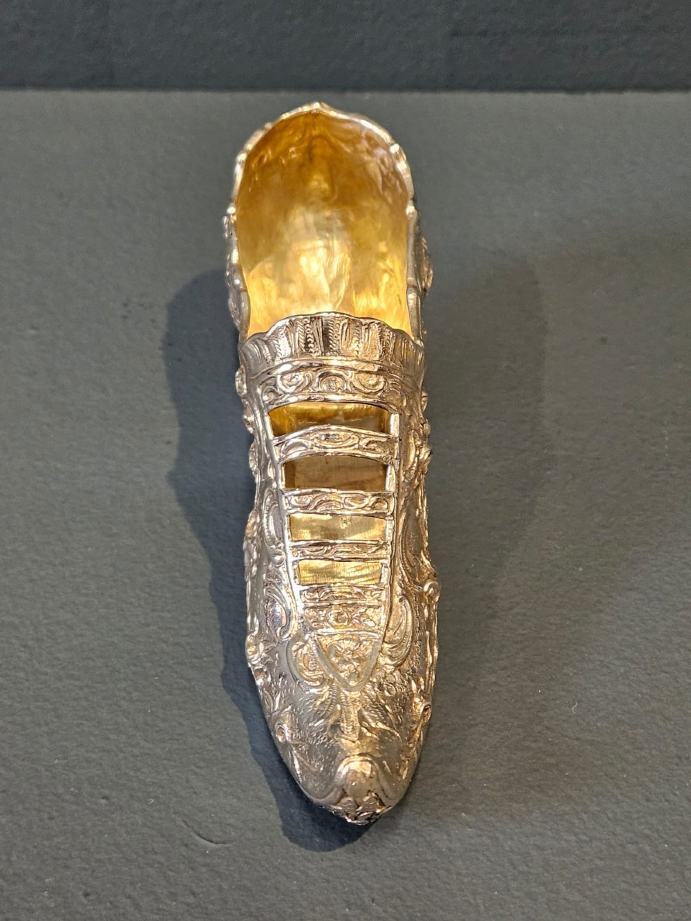 Victorian Cast Silver Shoe View III