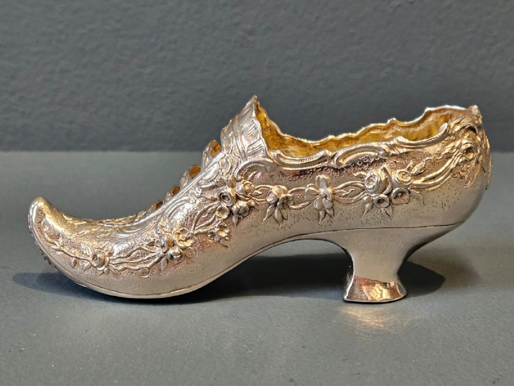 Victorian Cast Silver Shoe View IV