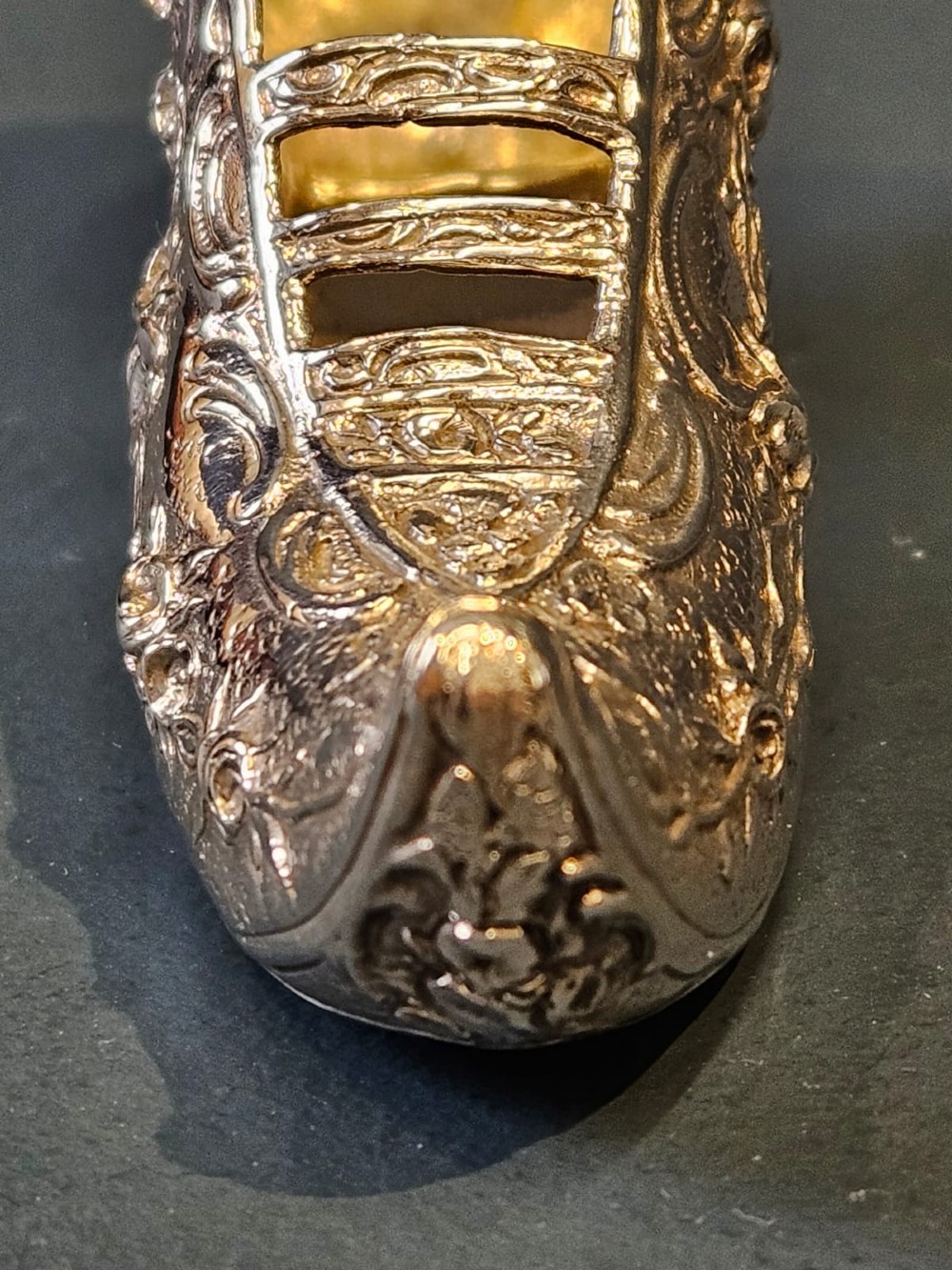 Victorian Cast Silver Shoe View VI