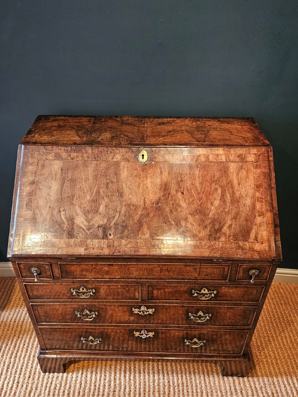 George I Walnut Bureau View IX