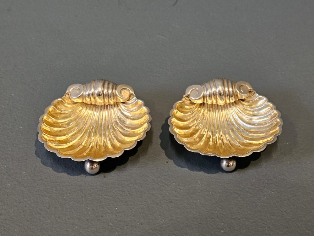 Pair of Victorian Silver Gilt Salts