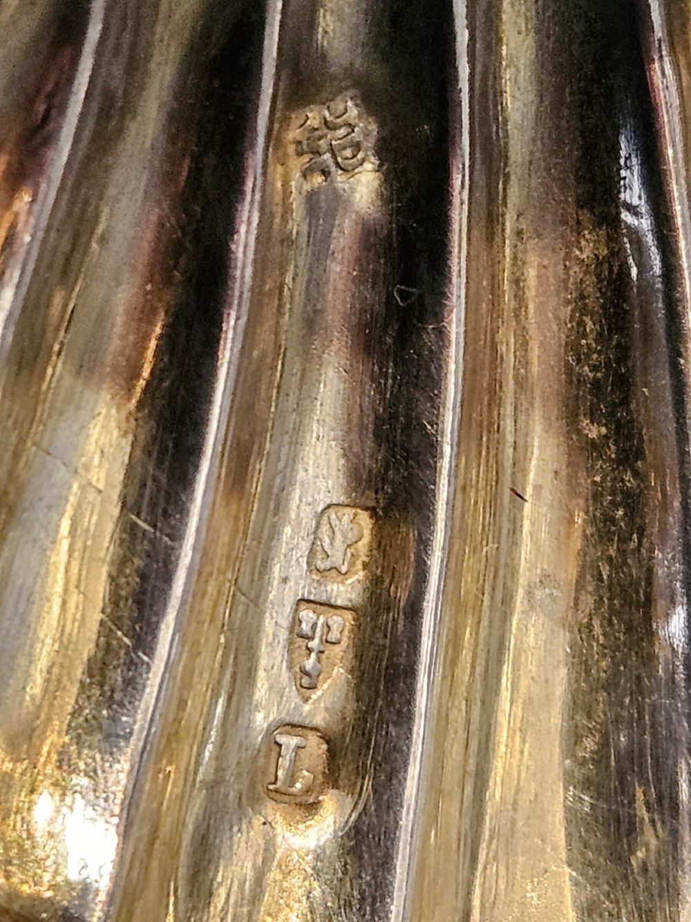 Pair of Victorian Silver Gilt Salts View III