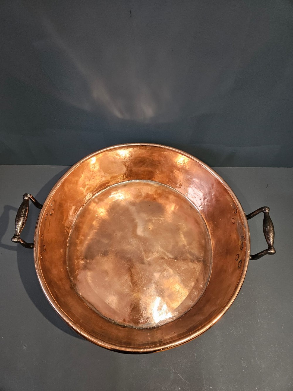 Early Victorian Large Copper Cream Pan View II