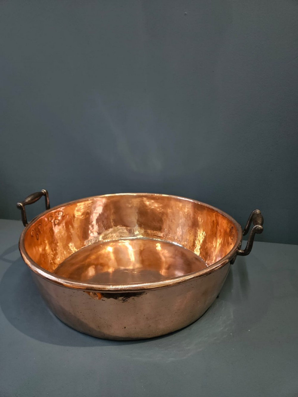 Early Victorian Large Copper Cream Pan View III