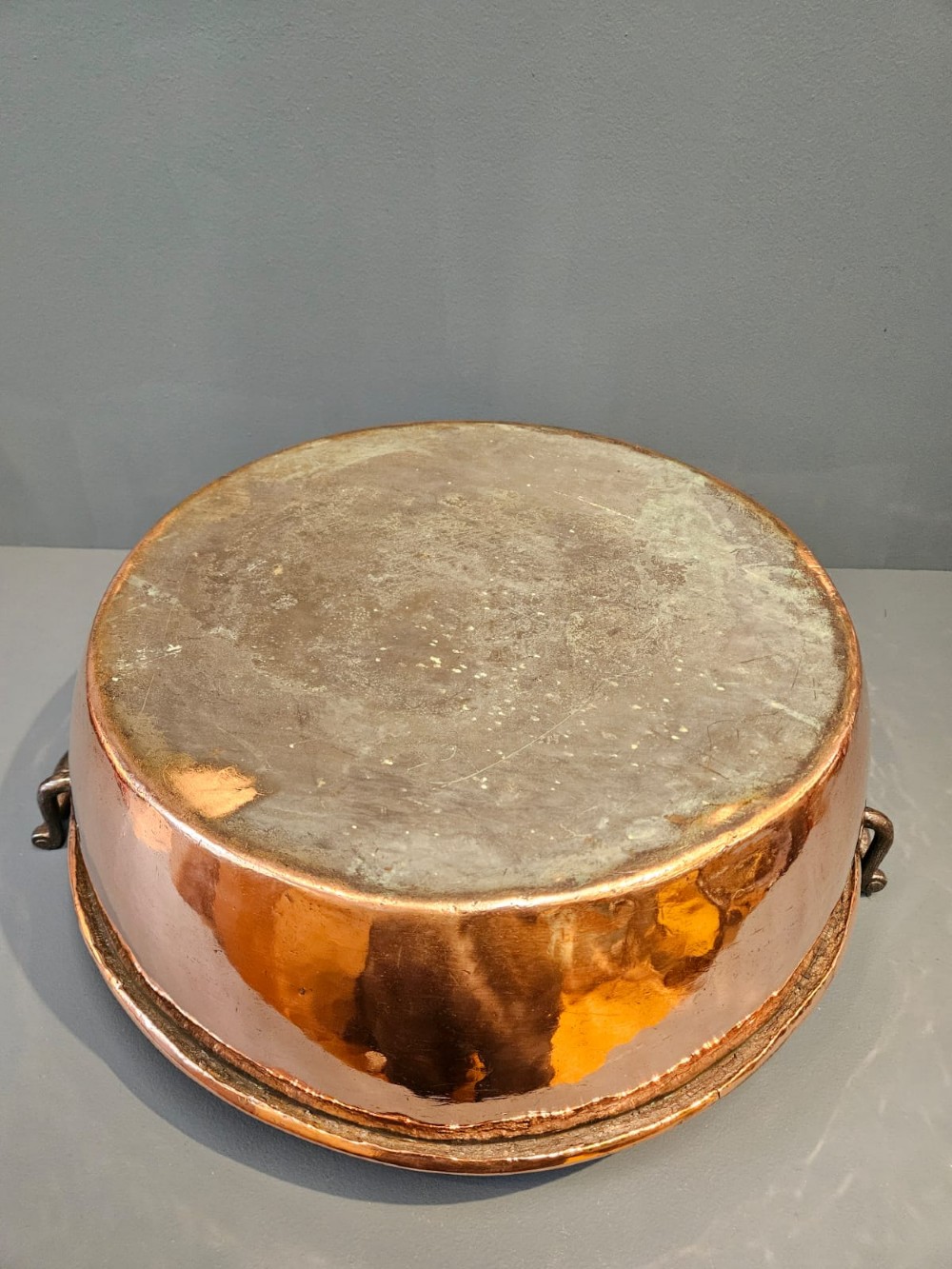 Early Victorian Large Copper Cream Pan View VII