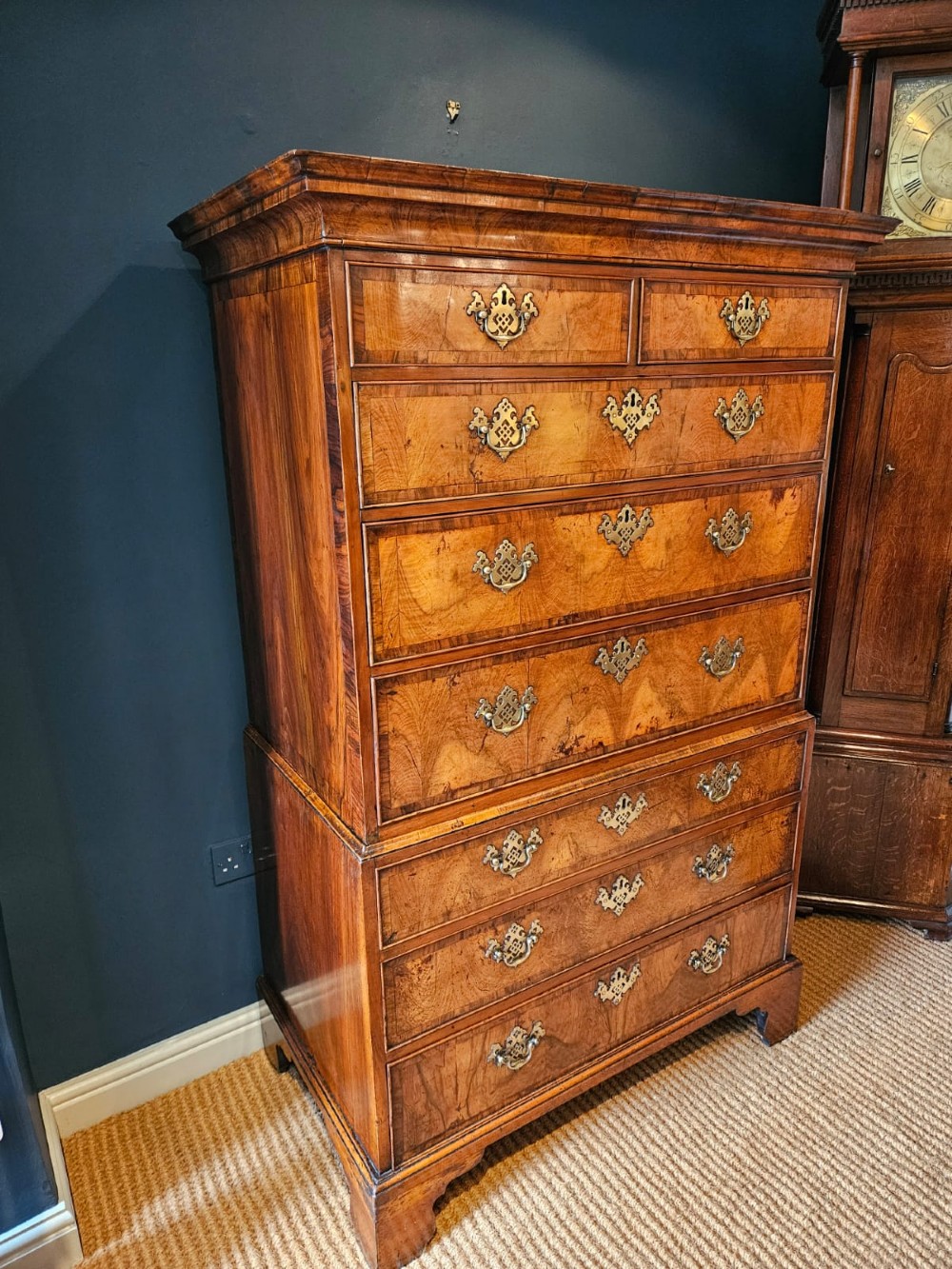 George II Walnut Chest on Chest View II