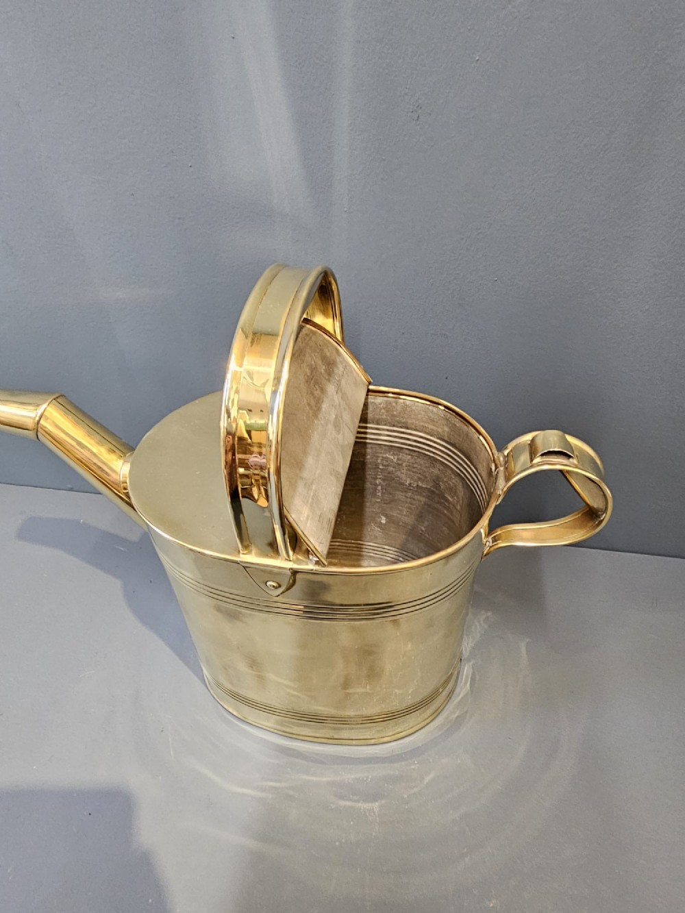 Victorian Brass Country House Water Supply Can View IV