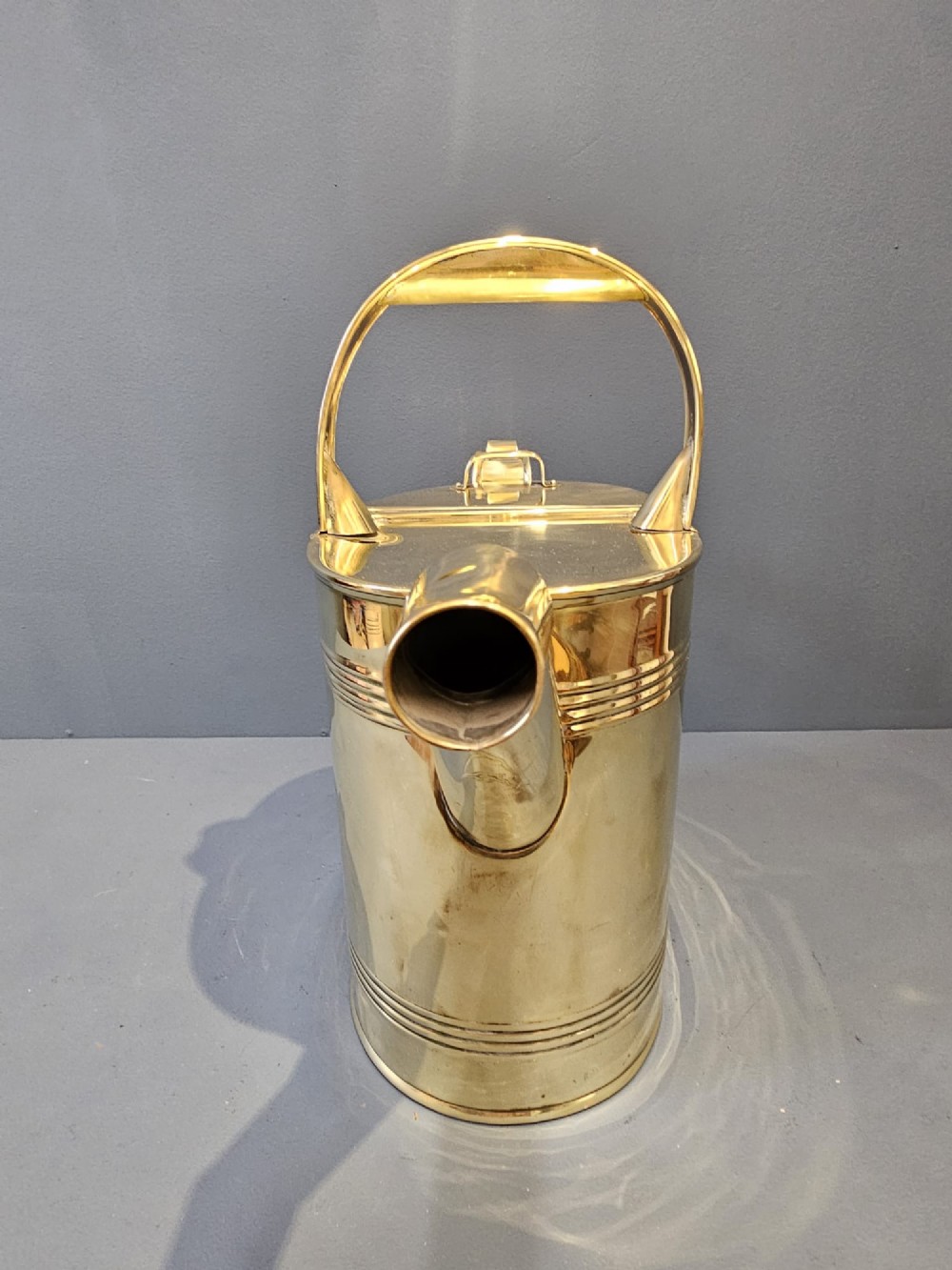 Victorian Brass Country House Water Supply Can View VI