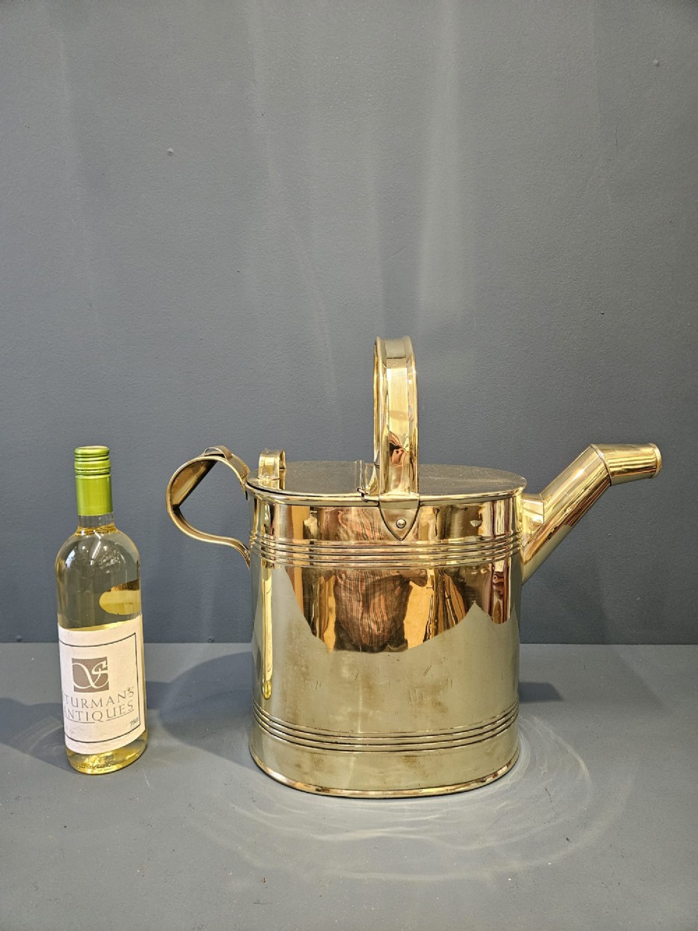 Victorian Brass Country House Water Supply Can View VIII