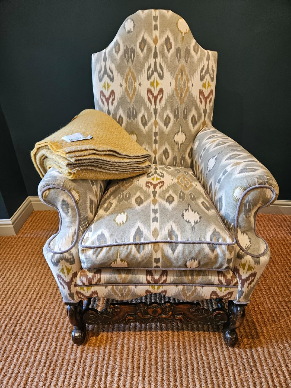 Pair of Victorian Upholstered Arm Chairs View II
