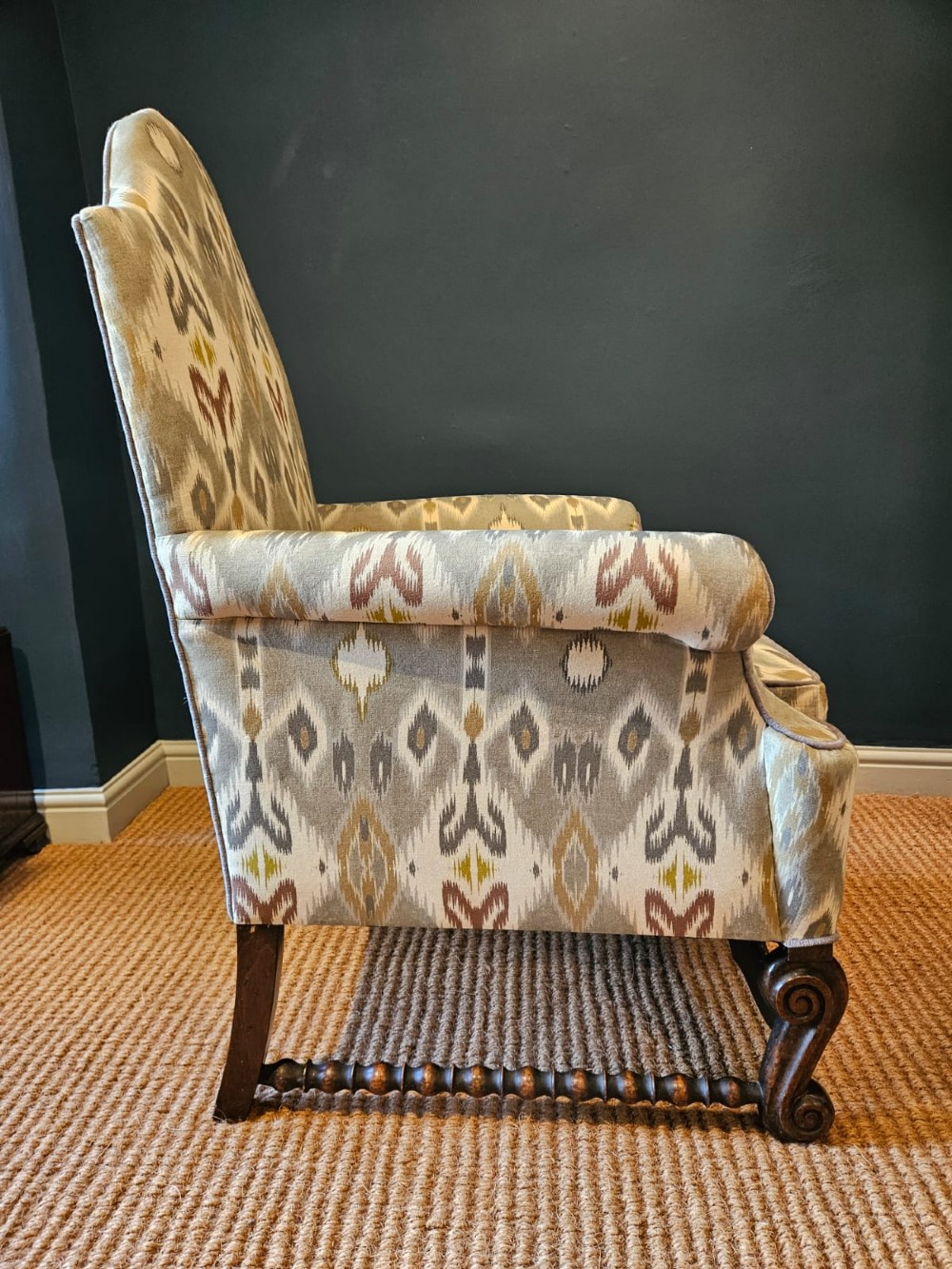 Pair of Victorian Upholstered Arm Chairs View IV