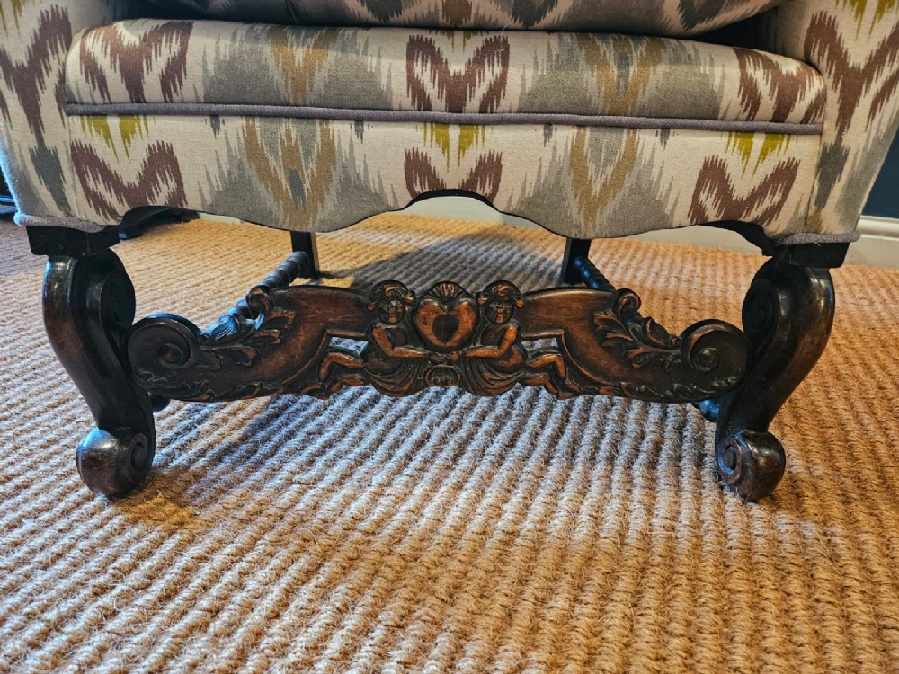 Pair of Victorian Upholstered Arm Chairs View V