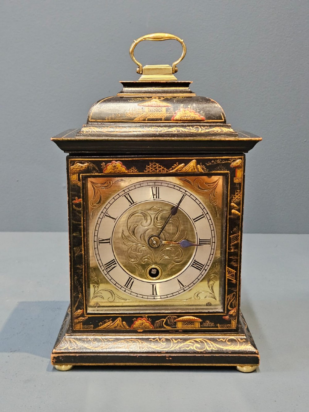Chinoiserie Cased Edwardian Mantel Clock View V