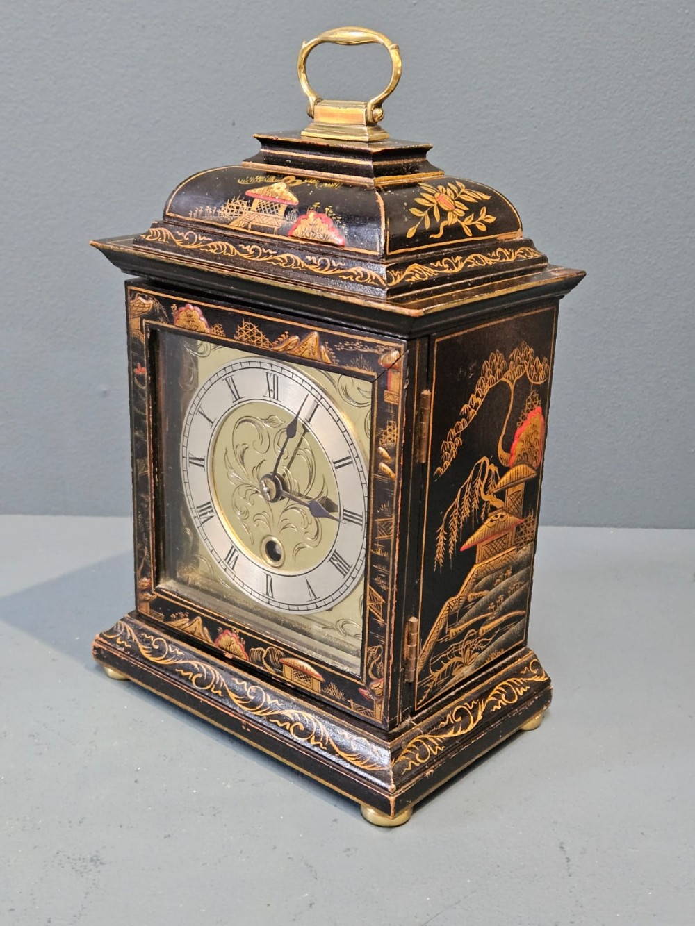 Chinoiserie Cased Edwardian Mantel Clock View VII