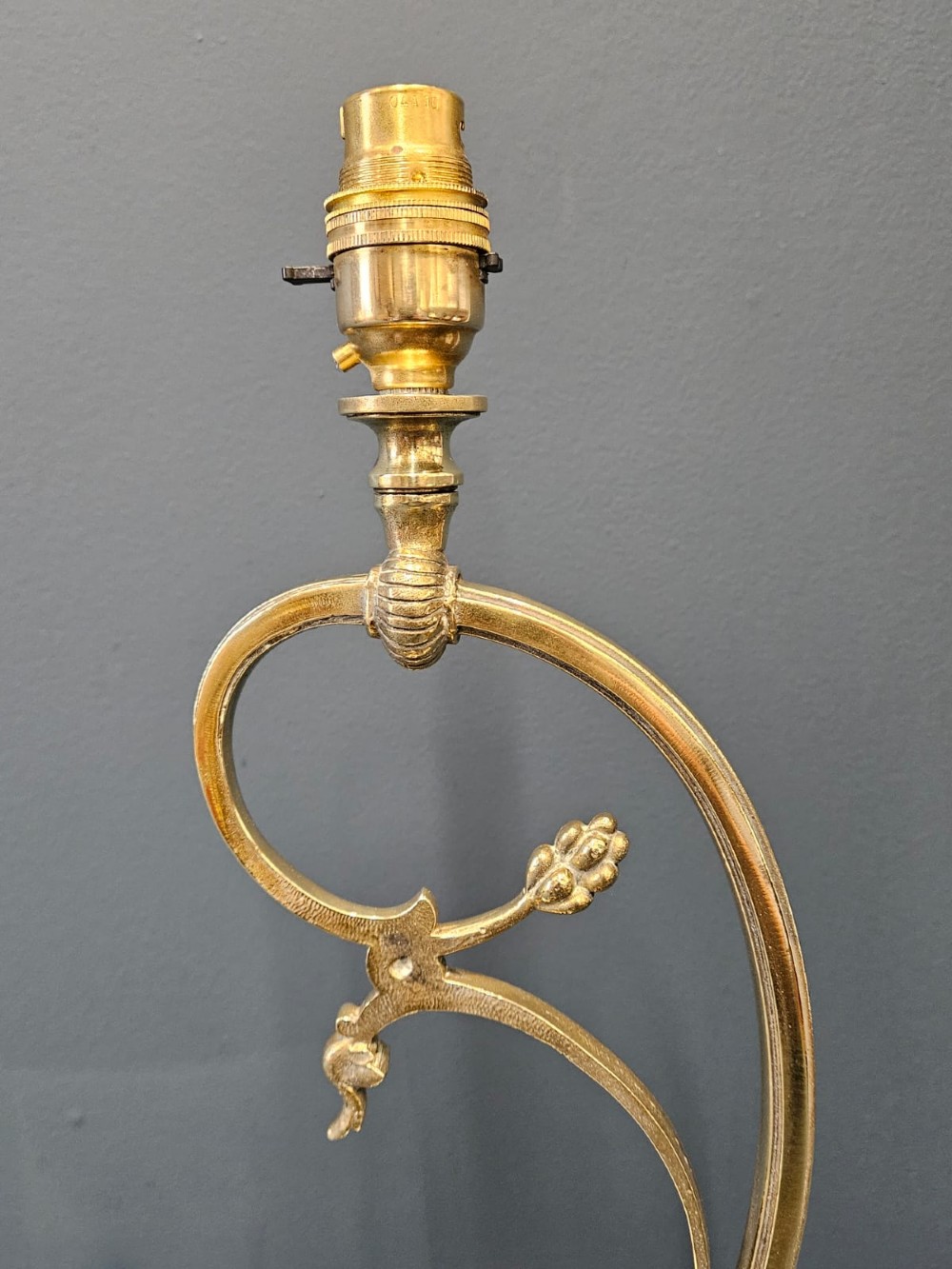 Unusual Late Victorian Brass Griffin Table Lamp View VI