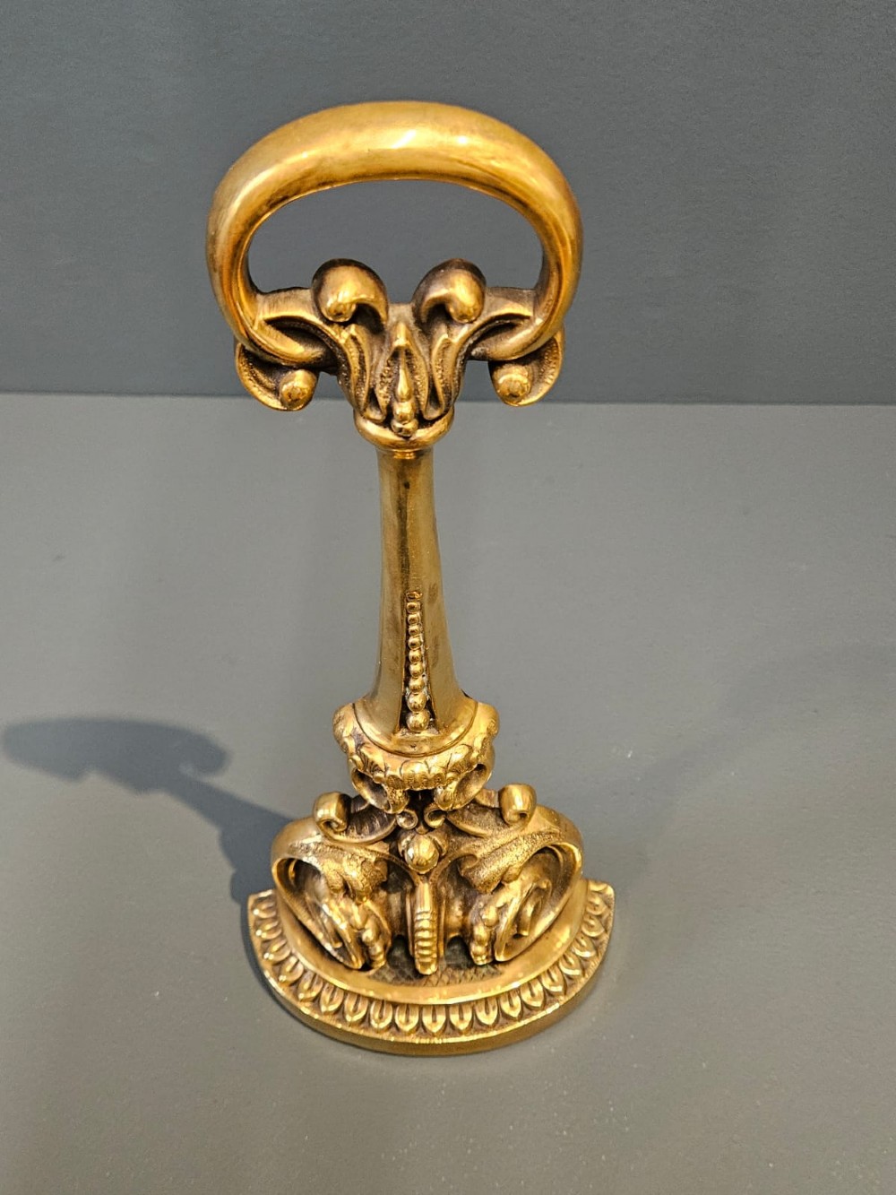 Victorian Cast Brass Door Stop View IV